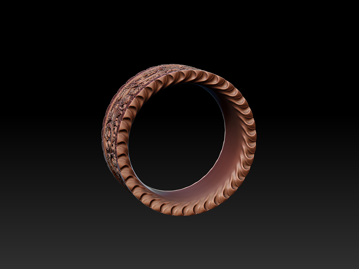 Vintage Ring. Digital Sculpting in Jewellery Design.